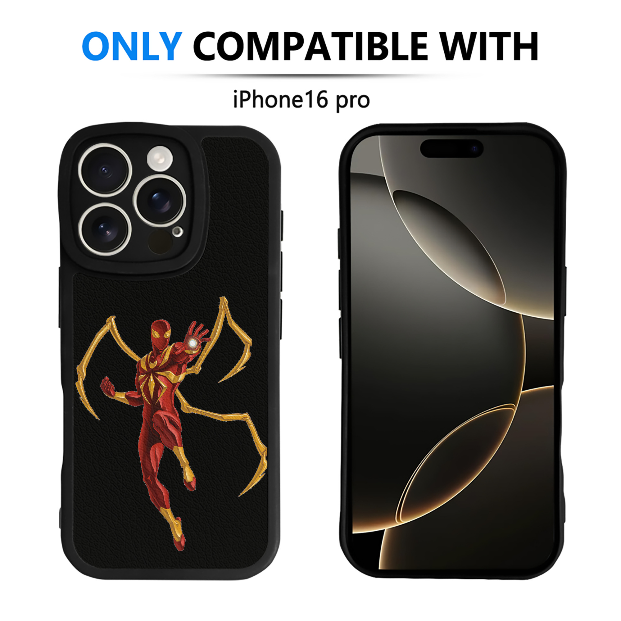 Spider Man スパイダーマン 【iPhone 16シリーズ対応】シリコンスマホケース（レザー調） 材質：シリコン